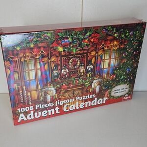 Advent Calendar 1008 Pieces Jigsaw Puzzle - Festive Red